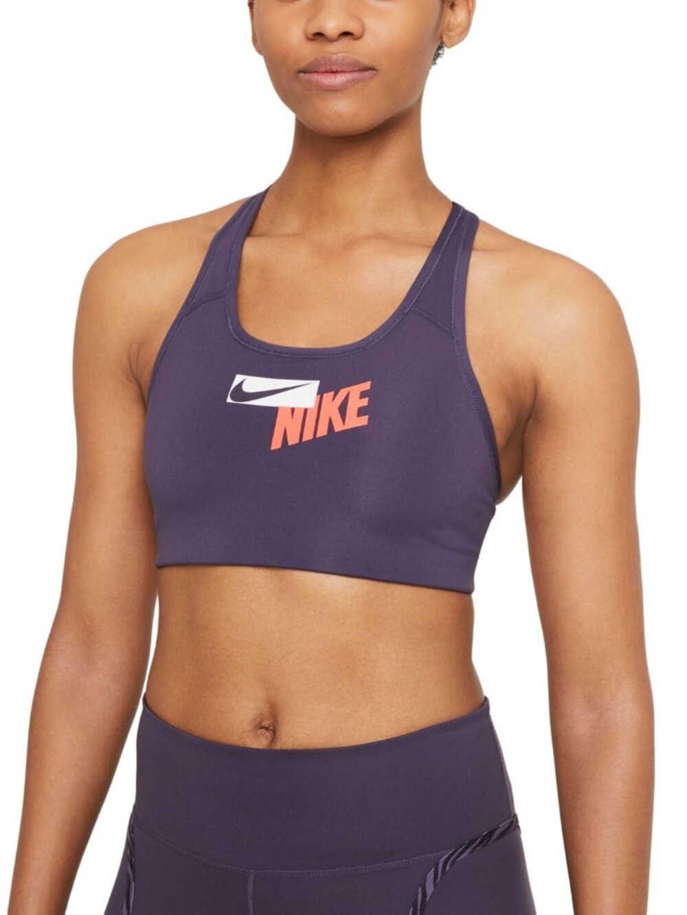 Nike Womens Logo Racerback Medium Impact Sports Bra